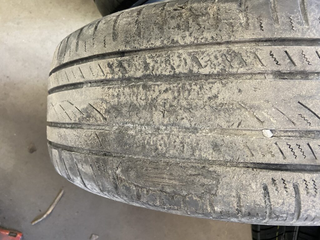 wheel locked due to dry rot
