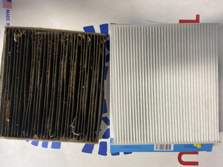 Dirty vs clean filter